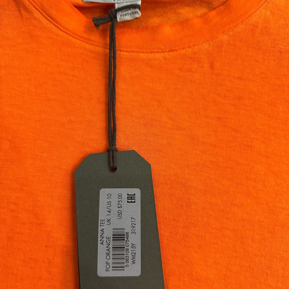 NWT AllSaints Bright Orange T-Shirt - Picture 2 of 2